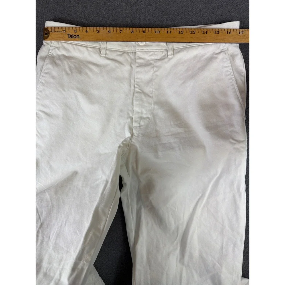 J. Crew Oarsmens  Classic Chinos‎ Men 32x34 (34x33) White Straight Leg Pants VTG